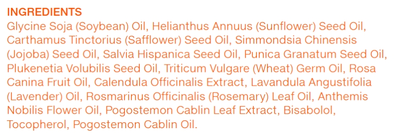Bio-Oil Natural ingredients list